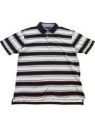 TOMMY HILFIGER POLO SHIRT RUGBY STRIPED BROWN AND WHITE ΑΝΤΡΙΚΟ PRE OWNED XL