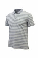 TOMMY HILFIGER POLO SHIRT STRIPED LIGHT BLUE AND WHITE ΑΝΤΡΙΚΟ PRE OWNED L