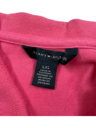 TOMMY HILFIGER Top polo smanicato con logo classico rosa da donna L