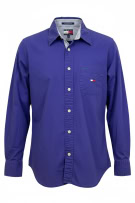 TOMMY HILFIGER Camicia 90s con logo ricamato Blu UNISEX M