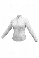 TOMMY HILFIGER Camicia a stelline relaxed fit con logo bianca da donna XS
