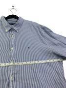 TOMMY HILFIGER ΠΟΥΚΑΜΙΣΟ BUTTON DOWN CLASSIC ΜΠΛΕ ΛΕΥΚΟ ΑΝΤΡΙΚΟ PRE OWNED XL