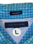 TOMMY HILFIGER SHIRT CHECKED BLUE WOMANS PRE OWNED L