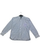 TOMMY HILFIGER Πουκάμισο Custom Fit Καρό Μπλε-Λευκό Ανδρικό XXL