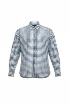 TOMMY HILFIGER Πουκάμισο Custom Fit Καρό Μπλε-Λευκό Ανδρικό XXL