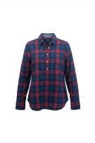 TOMMY HILFIGER Plaid Casual Shirt Logo Blue/Pink Men M
