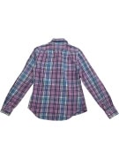 TOMMY HILFIGER Camicia casual a quadri con logo viola-blu da donna S