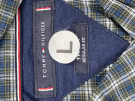 TOMMY HILFIGER CHECK SHIRT CLASSIC BLUE MEN PRE OWNED L