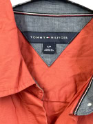 TOMMY HILFIGER SHIRT LONG SLEEVE RETRO RED MEN S pre-owned