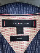 TOMMY HILFIGER SHIRT MINIMAL NAVY MEN PRE OWNED L