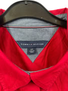 TOMMY HILFIGER CAMICIA TINTA UNITA ROSSA UNISEX LARGE usata