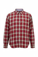 TOMMY HILFIGER PLAID SHIRT RETRO RED MEN PRE OWNED XL