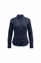 TOMMY HILFIGER Camicia a pois Classic Fit con logo blu da donna XS