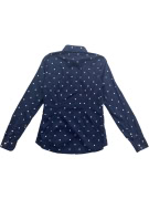 TOMMY HILFIGER Camicia a pois Classic Fit con logo blu da donna XS