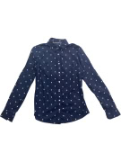 TOMMY HILFIGER Camicia a pois Classic Fit con logo blu da donna XS