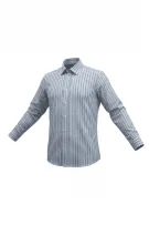 TOMMY HILFIGER Striped Classic Shirt Logo White/Blue Men S