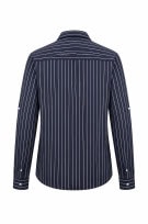 TOMMY HILFIGER CAMICIA A RIGHE MINIMAL BLU NAVY UOMO PRE OWNED S