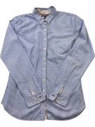 TOMMY HILFIGER CAMICIA RIGATA PREPPY BLU DONNA PRE OWNED S