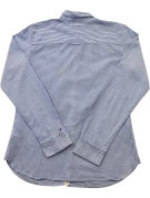 TOMMY HILFIGER CAMICIA RIGATA PREPPY BLU DONNA PRE OWNED S