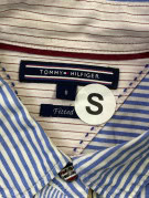 TOMMY HILFIGER CAMICIA RIGATA PREPPY BLU DONNA PRE OWNED S