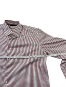 TOMMY HILFIGER STRIPED SHIRT BORDEAUX MEN PRE OWNED M