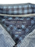 TOMMY HILFIGER CAMICIA SLIM FIT A QUADRETTI BLU UOMO PRE OWNED M