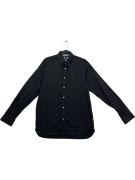 TOMMY HILFIGER CAMICIA STRETCH BUTTON-DOWN CON LOGO NERA UOMO M
