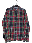 TOMMY HILFIGER Camicia Tartan Check Logo Multicolore UNISEX L