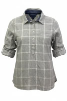 TOMMY HILFIGER ΠΟΥΚΑΜΙΣΟ VINTAGE ΓΚΡΙ ΓΥΝΑΙΚΕΙΟ L pre-owned