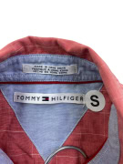 TOMMY HILFIGER VINTAGE CHECKERED SHIRT EMBROIDERED LOGO RED MEN'S S