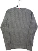 TOMMY HILFIGER ΠΟΥΛΟΒΕΡ CABLE KNIT ΓΚΡΙ ΑΝΤΡΙΚΟ PRE OWNED S