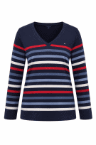 TOMMY HILFIGER ΠΟΥΛΟΒΕΡ ΡΙΓΕ NAVY ΓΥΝΑΙΚΕΙΟ PRE OWNED XXL