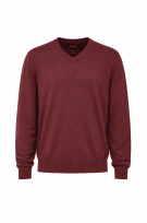 TOMMY HILFIGER V NECK SWEATER RED MEN PRE OWNED L