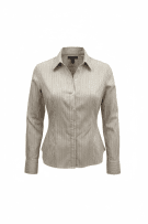 Tommy Hilfiger Camicia casual classica a righe beige da donna XL