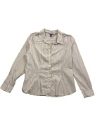 Tommy Hilfiger Camicia casual classica a righe beige da donna XL
