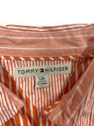 TOMMY HILFIGER Striped Shirt Casual Orange-White Women’s L