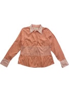 TOMMY HILFIGER Striped Shirt Casual Orange-White Women’s L