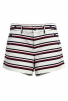 TOMMY HILFIGER SHORTS CLASSIC OFF WHITE WOMENS PRE OWNED M