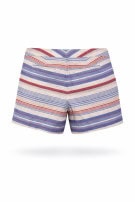 TOMMY HILFIGER SHORTS A RIGHE CREMA BLU ROSSO DONNA PRE OWNED M