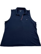 TOMMY HILFIGER SPORT Αμάνικο Polo Casual Λογότυπο Navy Μπλε Γυναικείο XXL
