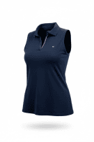 TOMMY HILFIGER SPORT Αμάνικο Polo Casual Λογότυπο Navy Μπλε Γυναικείο XXL