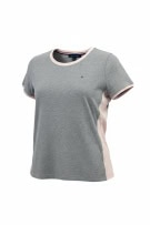 Tommy Hilfiger T-Shirt grigia con dettagli rosa da donna M