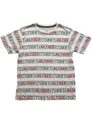 TOMMY HILFIGER T-SHIRT WITH ALL-OVER LOGO AND STARS WHITE MEN'S L