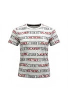 TOMMY HILFIGER T-SHIRT WITH ALL-OVER LOGO AND STARS WHITE MEN'S L