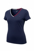 TOMMY HILFIGER T SHIRT MINIMAL NAVY WOMEN PRE OWNED S