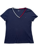 TOMMY HILFIGER T SHIRT MINIMAL NAVY WOMEN PRE OWNED S