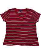 TOMMY HILFIGER T SHIRT STRIPED RED WOMENS PRE OWNED M