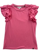 Tommy Hilfiger T-Shirt Ροζ με Βολάν Μανίκια