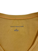 TOMMY HILFIGER T-SHIRT V-NECK CASUAL FLAG LOGO ΜΟΥΣΤΑΡΔΙ ΓΥΝΑΙΚΕΙΟ S