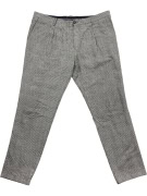 Tommy Hilfiger Tailored Pantaloni a quadri classici con logo grigi da uomo 56